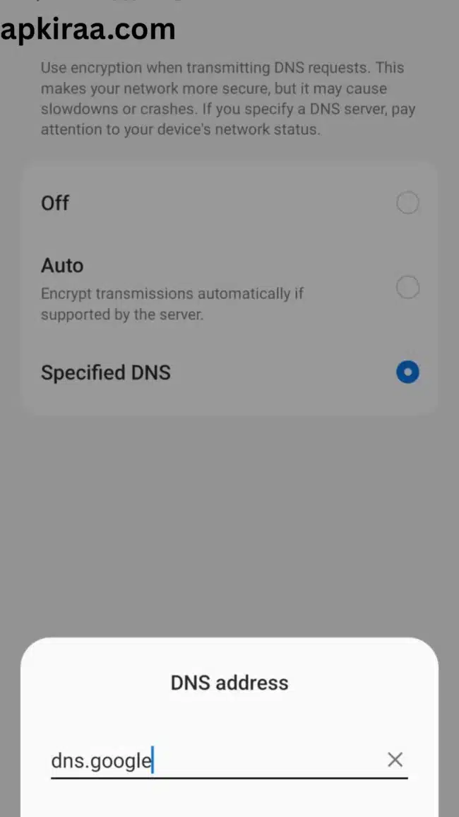 Changing private DNS settings on Android to fix the BGMI Server is Busy Fix