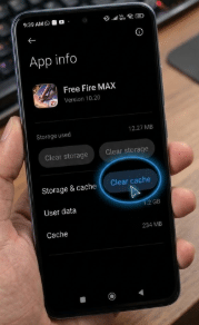Clear Cache for Free Fire MAX Network Connection Error Fix