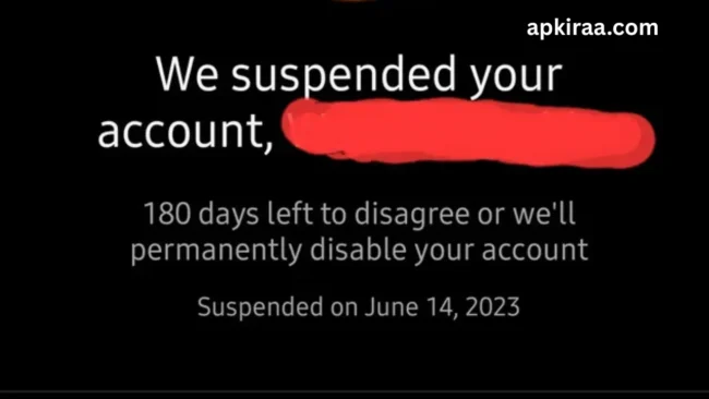 Instagram account suspended after update: 2026 Error Fix 1 A smartphone screen displaying the Instagram account suspended after update error message and the 180 day appeal warning