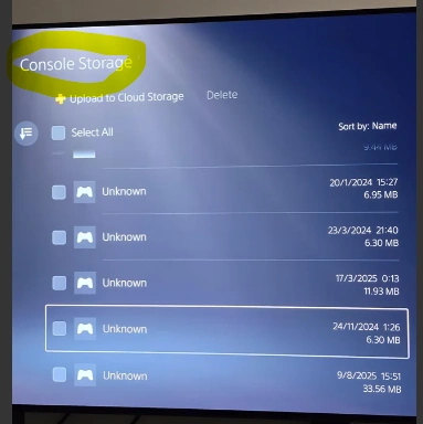 Solved: Delta Force PS5 Stuck on Decompressing Resource Files Loop 7 PlayStation 5 storage settings menu dashboard showing console storage capacity breakdown for games and apps