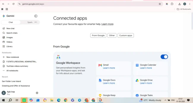 How to Fix "Google Gemini Something Went Wrong" Error (2026) 8 Disabling Google Workspace extension to resolve API handshake failures for gemini something went wrong fix