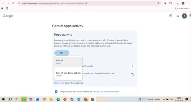 How to Fix "Google Gemini Something Went Wrong" Error (2026) 9 how to Reset Gemini Apps Activity in Google My Activity